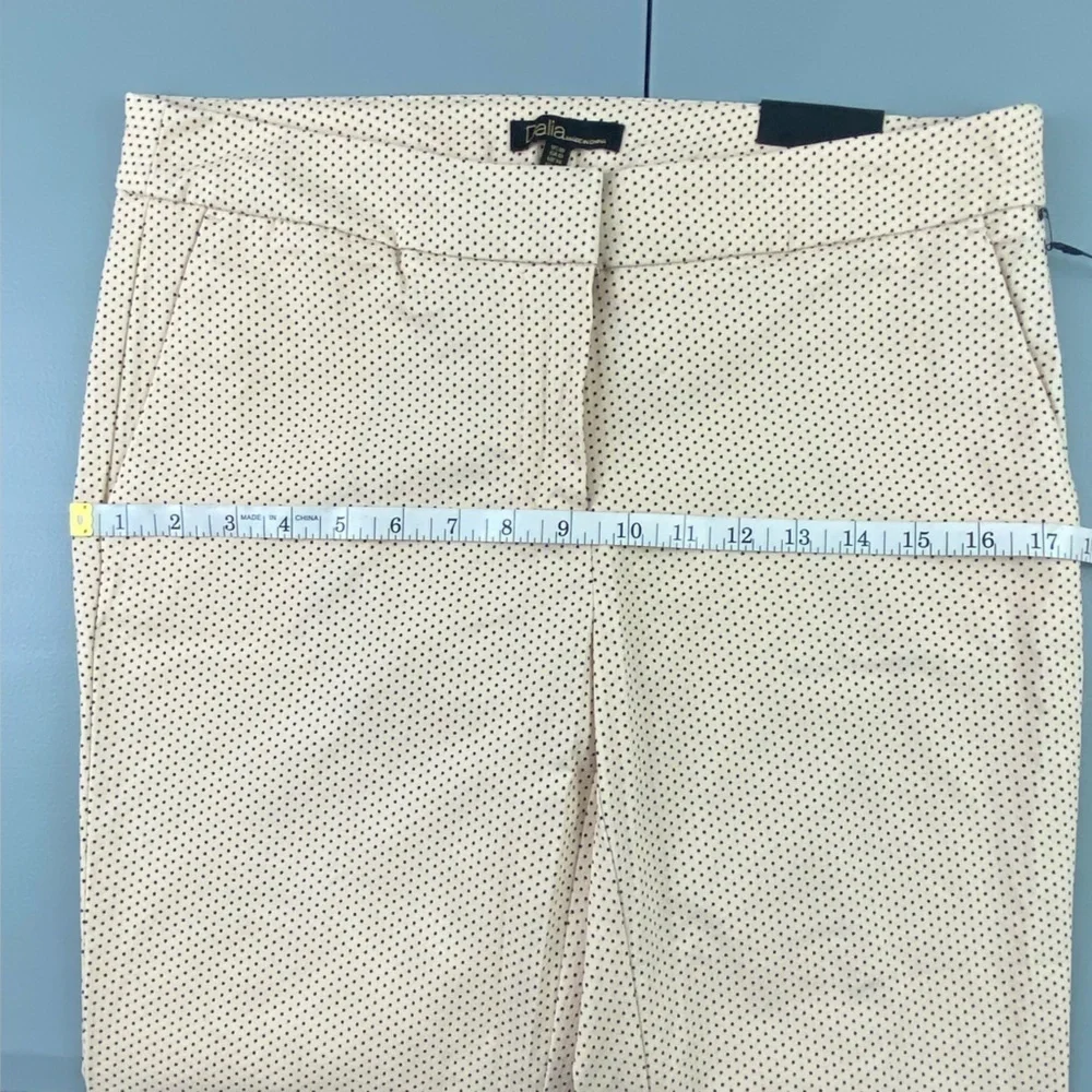 NWT Dalia peach pink and blue polka dot classic pant women's size 10 - Picture 11 of 15